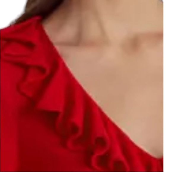 LAUREN Ralph Lauren Ruffle Trim Jersey Sweater Size 2X - Picture 4 of 11